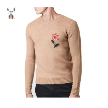 Pure Merino Wool European Style High Quality Knitted Pullover Sweaters for Men